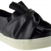 Link Desire 73k Girl's Bow Loafer Slip On Shoes Black
