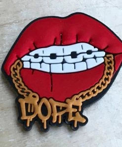Dope Chain Lips Rubber Shoe Charms