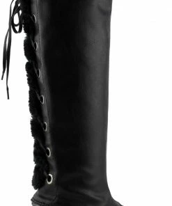 Nature Breeze Duck-15H Womens Tie Up Fur Inside Rain Boot