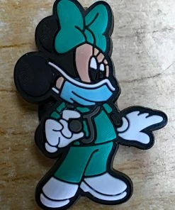 Doctor Minnie Mouse Rubber Shoe Charms