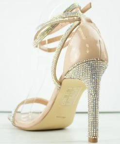 Bamboo Endless 44 Women's Strappy Rhinestone Dress Heeled Sandals 5 Bamboo Endless 44 Women's Strappy Rhinestone Dress Heeled Sandals