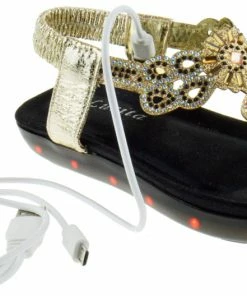 Lucita Girl's Sandals Brights3-34ks Girls Rhinestone Embellished Thong Sandal