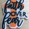 Faith Over Fear Rubber Shoe Charms