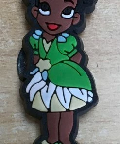 Young Princess Tiana Rubber Shoe Charms