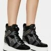 Anthony Wang Women's Quince 03 Womens Stud/Rhinestone High Top Platform Fashion Sneakers