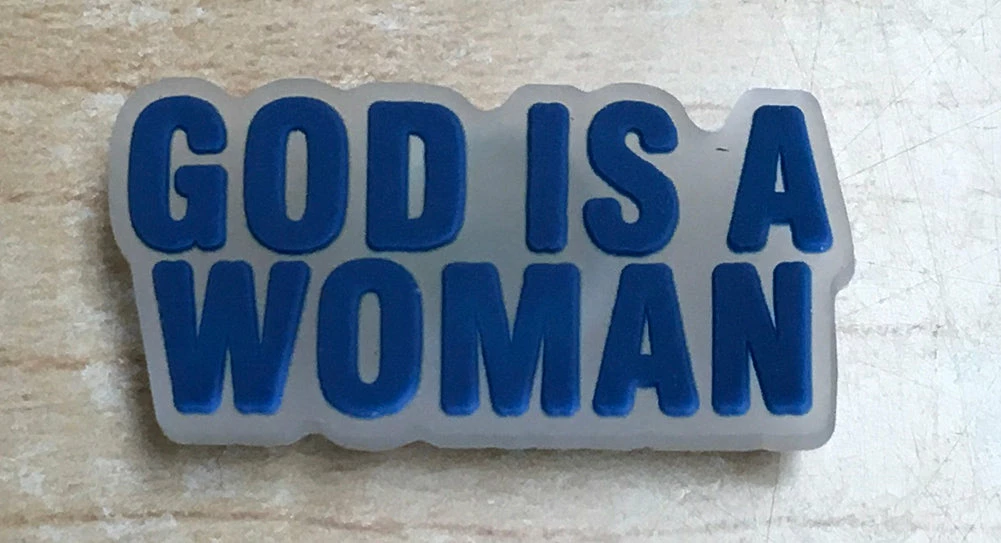 God Is A Woman Rubber Shoe Charms 1 God Is A Woman Rubber Shoe Charms