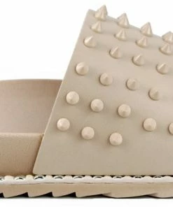 Forever Goth 36 Womens Spike Embellished Upper Band Slip On Sandals