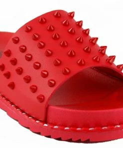 Forever Goth 36 Womens Spike Embellished Upper Band Slip On Sandals