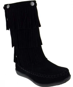 Jelly Beans Hobo Little Girls 3 Layer Knee High Fringe Moccasin Boots Girl's