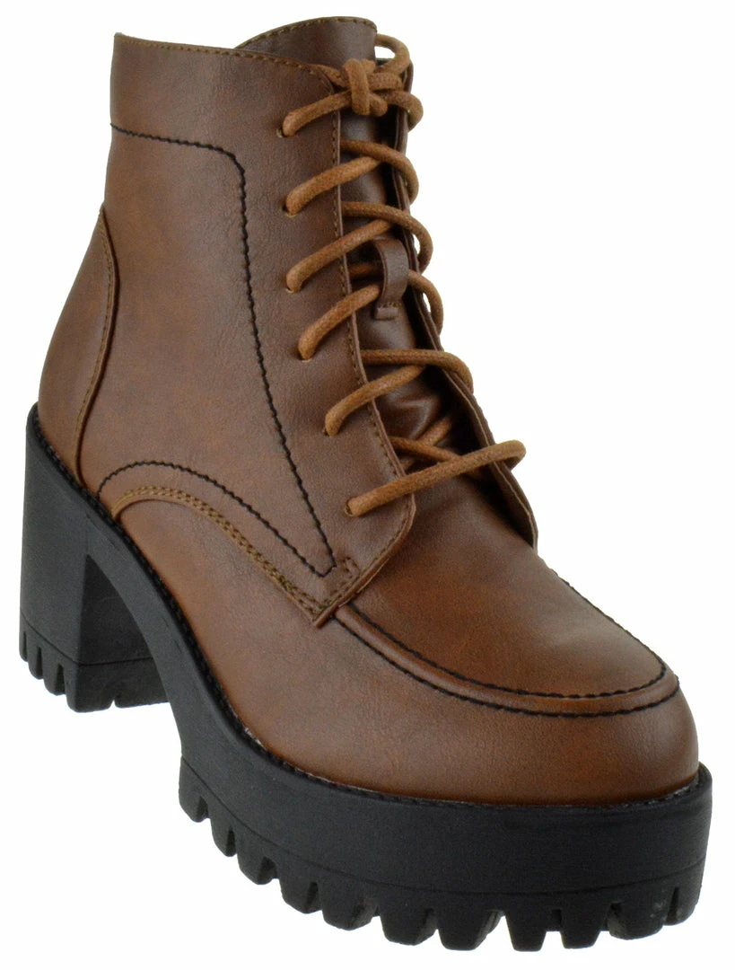Forever Imani 13 Womens Lace Up Platform Boots 1 Forever Imani 13 Womens Lace Up Platform Boots