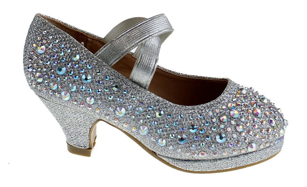 Shoe Dezigns Ivy 20k Girls Rhinestone Embellished Cross Strapped Heels 4 Shoe Dezigns Ivy 20k Girls Rhinestone Embellished Cross Strapped Heels