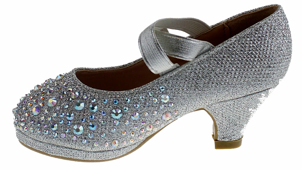 Shoe Dezigns Ivy 20k Girls Rhinestone Embellished Cross Strapped Heels 7 Shoe Dezigns Ivy 20k Girls Rhinestone Embellished Cross Strapped Heels