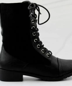 Forever Jalen 33 Women's Two Tone Lace Up Combat Boots
