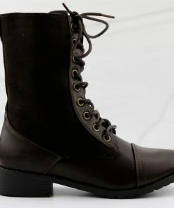 Forever Jalen 33 Women's Two Tone Lace Up Combat Boots