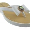 Nature Breeze Jubilee-02 Women's Jelly Rhinestone Comfort Flat Sandals