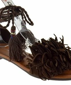 Forever Kailin 29 Womens Fringe Wrap Around Lace Up Sandals Women's Sandals