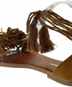 Forever Kailin 29 Womens Fringe Wrap Around Lace Up Sandals Women's Sandals