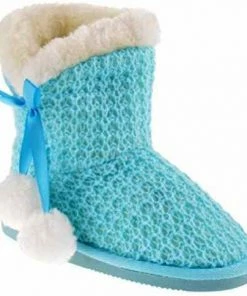 SBW Shoes KB5145 Girl's Pull Up Knitted Shearling Boot