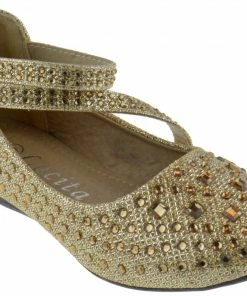 Lucita KD 01 KM Little Girls Ballet Ballerina Flats Rhinestone Flats