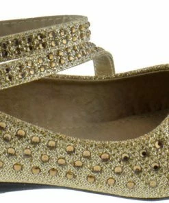 Lucita KD 01 KM Little Girls Ballet Ballerina Flats Rhinestone Flats