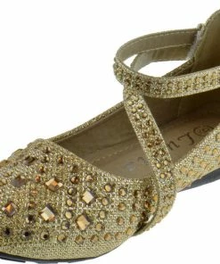 Lucita KD 01 KM Little Girls Ballet Ballerina Flats Rhinestone Flats