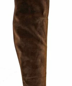 Top Moda Women's Keen 1 Womens Faux Suede Thigh High Heeled Boots