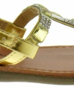 Lucky Top KM6 Baby Girls Rhinestone Thong Gladiator Sandals