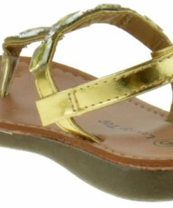 Lucky Top KM6 Baby Girls Rhinestone Thong Gladiator Sandals