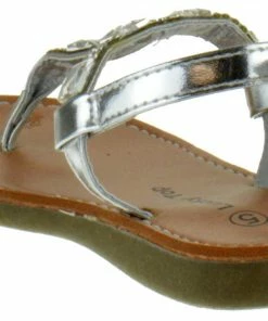 Lucky Top KM6 Baby Girls Rhinestone Thong Gladiator Sandals