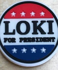 Marvel "Loki For President" Rubber Shoe Charms