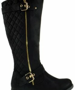 Forever Mango 23 Women's Suede Riding Knee High Buckle Boot