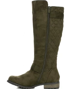 Forever Mango 23 Women's Suede Riding Knee High Buckle Boot