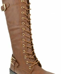 SBW Shoes Mango 27 Women's Lace-Up Knee High Combat Boot