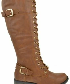 SBW Shoes Mango 27 Women's Lace-Up Knee High Combat Boot