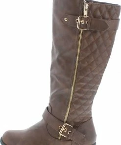Forever Mango 21 Women's Quilted Riding Boots