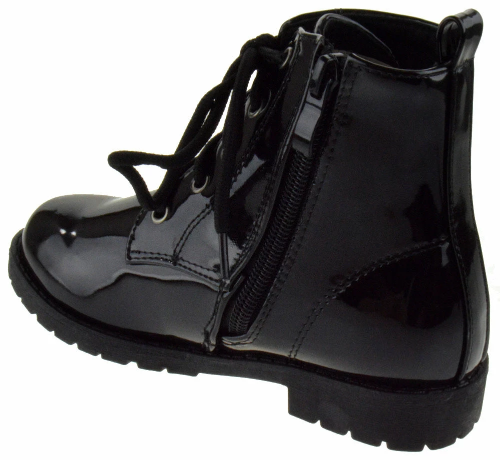 SBW Shoes Martini 1K Girl's Patent Combat Boots 9 SBW Shoes Martini 1K Girl's Patent Combat Boots