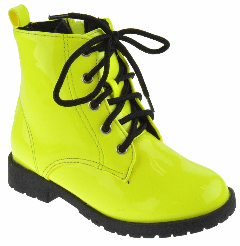 SBW Shoes Martini 1K Girl's Patent Combat Boots 1 SBW Shoes Martini 1K Girl's Patent Combat Boots