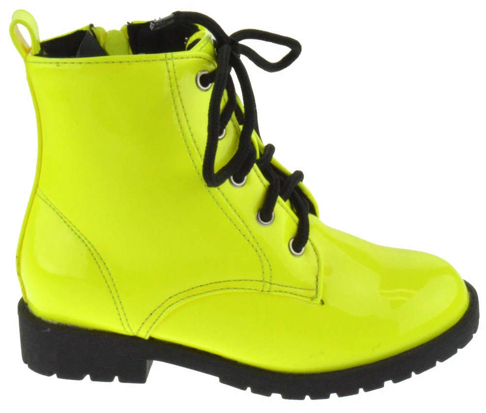 SBW Shoes Martini 1K Girl's Patent Combat Boots 2 SBW Shoes Martini 1K Girl's Patent Combat Boots