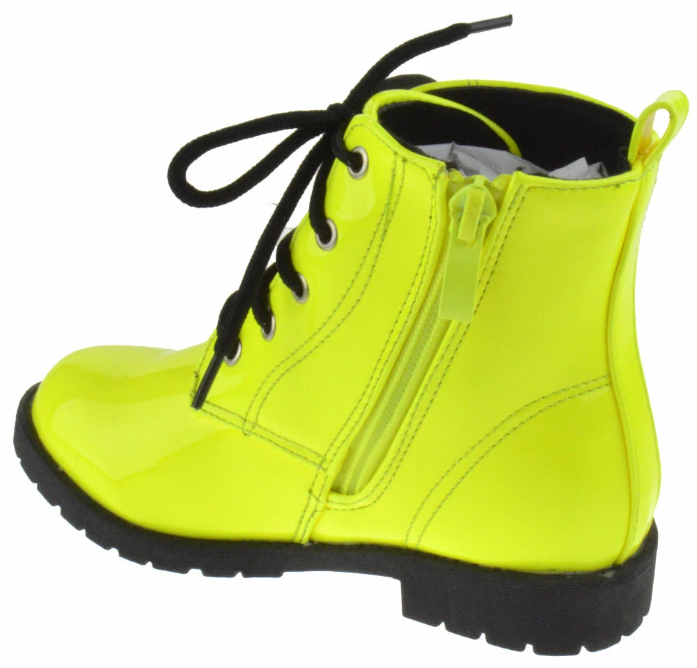 SBW Shoes Martini 1K Girl's Patent Combat Boots 3 SBW Shoes Martini 1K Girl's Patent Combat Boots