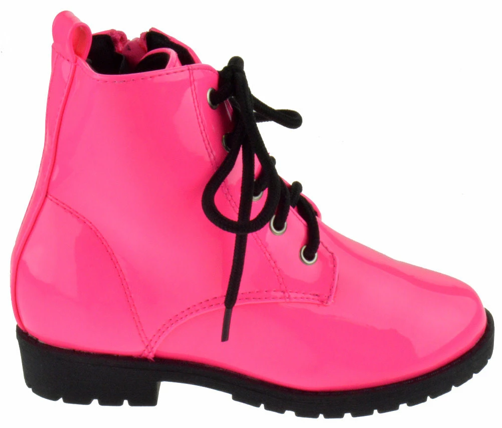 SBW Shoes Martini 1K Girl's Patent Combat Boots 11 SBW Shoes Martini 1K Girl's Patent Combat Boots