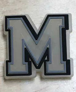 "M" Rubber Shoe Charms