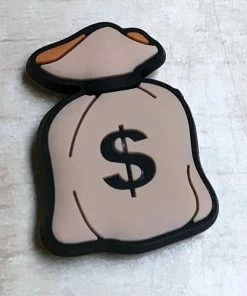 Money Bag Rubber Shoe Charms