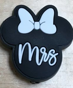 "Mrs." Minnie Mouse Rubber Shoe Charms