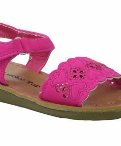 Lucky Top NY 40 Baby Girls Rhinestone Heart Flat Sandals