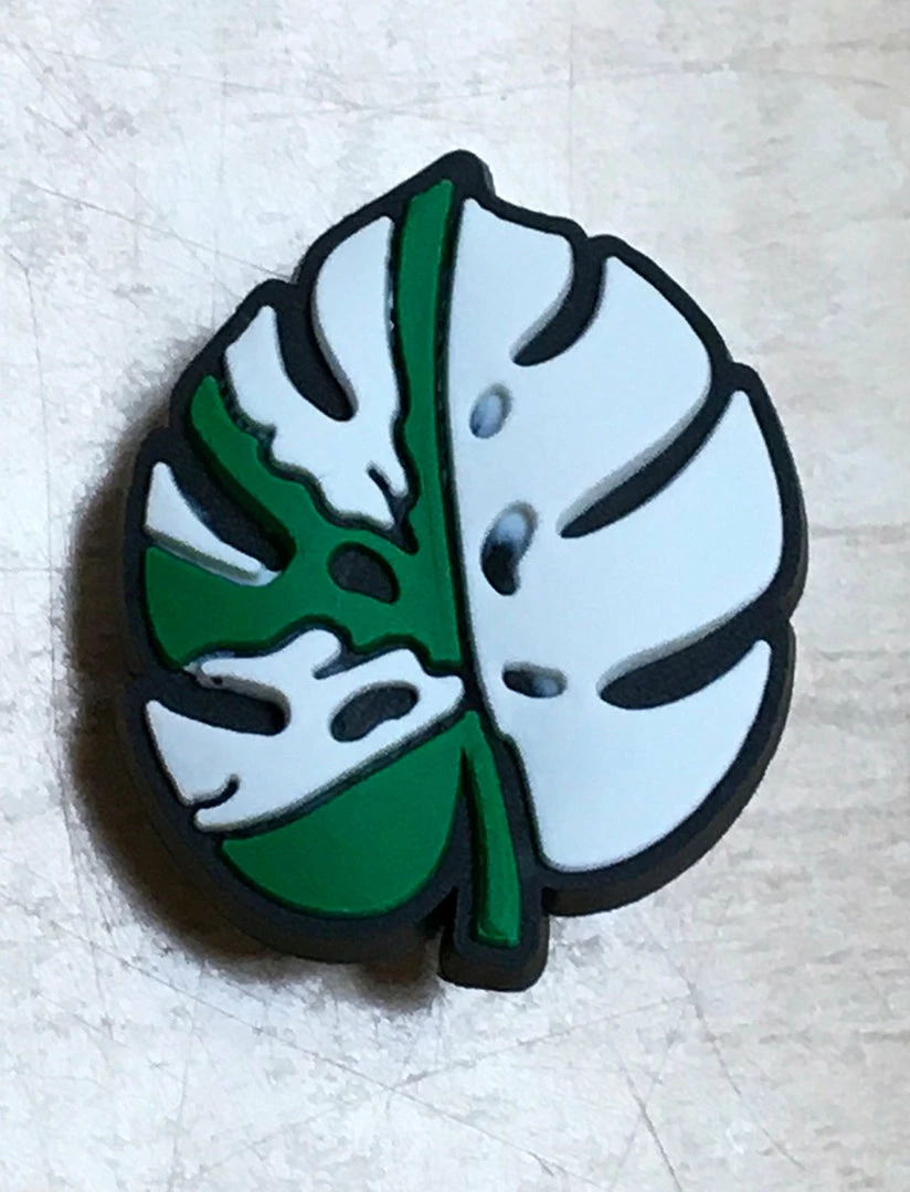 Palm Leaf Rubber Shoe Charms 1 Palm Leaf Rubber Shoe Charms