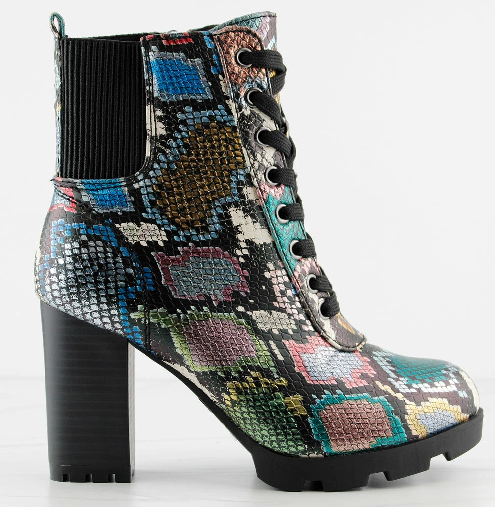 Bamboo Pilate 09 Womens Lace Up Heeled Hiker Boots With Elastic Back Panel 2 Bamboo Pilate 09 Womens Lace Up Heeled Hiker Boots With Elastic Back Panel