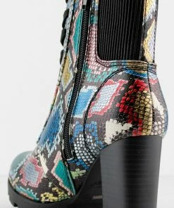 Bamboo Pilate 09 Womens Lace Up Heeled Hiker Boots With Elastic Back Panel 8 Bamboo Pilate 09 Womens Lace Up Heeled Hiker Boots With Elastic Back Panel