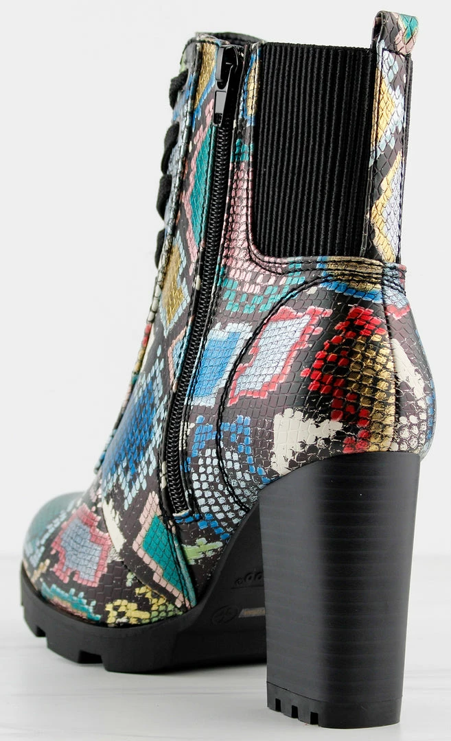 Bamboo Pilate 09 Womens Lace Up Heeled Hiker Boots With Elastic Back Panel 3 Bamboo Pilate 09 Womens Lace Up Heeled Hiker Boots With Elastic Back Panel