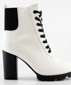 Bamboo Pilate 09 Womens Lace Up Heeled Hiker Boots With Elastic Back Panel 10 Bamboo Pilate 09 Womens Lace Up Heeled Hiker Boots With Elastic Back Panel