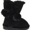 Shoe Dezigns Pom 01KM Girl's Shearling Pom Pom Boots
